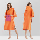 2021 hot sale  hot sale waterproof hoodie poncho wet suit with microfiber terry toweling lining