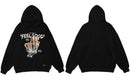 GONTHWID Men Hip Hop Hoodie Sweatshirt Streetwear Funny Bear Print Hooded Harajuku Winter Cotton Fleece Pullover Khaki Black