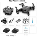 全新迷你无人机 V2 1080P 高清摄像头 WiFi FPV 气压定高 可折叠四轴飞行器 遥控无人机 儿童玩具礼物