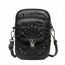 Vintage Soft Leather Crossbody Bags Rivet PU Women Messenger Shoulder Bag Small Female Handbags Phone Purses Black and Brown