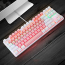 Gaming Mechanical Keyboard 87 keys Game Anti-ghosting Blue Switch Color Backlit Wired Keyboard For pro Gamer Laptop PC
