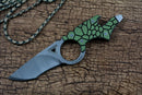 Y-START MK5002 Multifunctional Neck Utility Knife for Outdoor Camping EDC Hunting  Fixed D2 Blade with G10 Case Multi-Tools