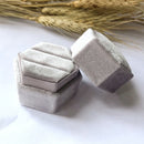 Hexagonal Velvet Ring Box Customized Single / Double Slot Wedding Engagement Ring Box Velvet Ring Storage Box Elegant Retro