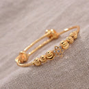 24K 4pcs Baby Bangles Ethnic Gold Color Dubai Bangles Kids Bracelet Luxury Bracelet Dubai Bangles Child Jewelry Birthday Present