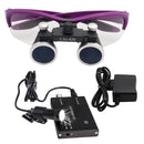Dental Loupes Dental Magnifier Dental Lab Medical Loupes Magnification Binocular 2.5/3.5x420 Headlight Headlamp 5W Set Metal Box