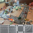 City Road Street Baseplate Straight Crossroad Curve T-Junction Building Blocks Base Plates Construction for Children Kids Gift