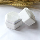 Hexagonal Velvet Ring Box Customized Single / Double Slot Wedding Engagement Ring Box Velvet Ring Storage Box Elegant Retro
