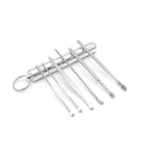 Brainbow 6pcs/set Ear Wax Pickers Stainless Steel Earpick Wax Remover Curette Ear Pick Cleaner Ear Spoon Care Ear Cleaning Tools