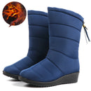 Winter Boots Women Mid-Calf Waterproof Snow Boots Warm Fur Female Boots Winter Shoes Woman Footwear Chaussures