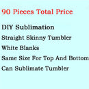 20oz/15oz Sublimation Straight Skinny Tumbler Blank Stainless Steel Tumbler DIY Cups Vacuum Insulated Car Coffee Mugs Gift