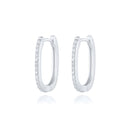 CANNER 100% 925 Sterling Silver Luxury CZ Crystal Circle Round Hoop Earrings for Women Piercing Earrings Silver 925 Jewelry