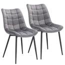 WOLTU 2PCs/set Dining Chairs Faux Leather/Fabric/Velvet/Linen Kitchen Chair Upholstered Seat Stable Metal Legs Kitchen Furniture