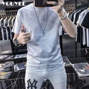 Men's Short Sleeve O-Neck T- shirt YOUYEE 2021 Summer Young Fashion Hip-Hop High Quality Trendy Streetwear Male Tees Top Clothes