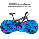 HSSEE graffiti series elastic bicycle indoor dust cover elastic fabric bicycle tire cover 700c 26"-28" road bike accessories