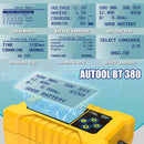 原装AUTOOL BT380汽车电瓶检测仪 12V CCA2400电瓶充电启动测试分析仪 220V 110V车载移动电源