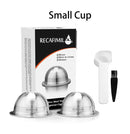 ICafilas意式浓缩咖啡胶囊 Nespresso Vertuoline & Vertuo不锈钢（G2）可再填充胶囊可重复使用过滤器