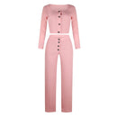 Ribbed 2 Two Piece Set Women&