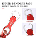 Knots Tool Lip Grip with Scale Catch Fishing Tool Fish Control Clamp Tackle Holder Anti Slip Clip Rope Lip Grip Pliers Aluminum