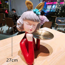 Cute creative Bouquet Girl Ornaments Sculpture Statue gifts Living Room TV cabinet Flower arrangement Modern Home Decoration