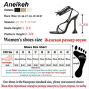 Aneikeh 夏季女士凉鞋，基本款 PU 时尚交叉绑带细高跟鞋，系带派对高跟鞋，尺码 35-42，黑色、白色、杏色