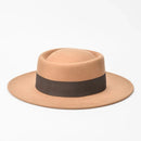 VRIGINER High Quality Autumn Winter Fedora Hat Woman Fashion Big Women 100% Wool Hat Flat Top Ladies Wide Brim Hat For Winter