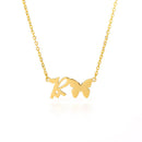 Butterfly Initial Necklace For Women Stainless Steel Gold Chain A-Z Letter Necklace Pendant Bijoux Femme 2020 Boho Jewelry Gift
