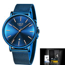 LIGE Womens Watches Top Brand Luxury Waterproof Watch Fashion Ladies Stainless Steel Wristwatch Casual Quartz Clock Reloj Mujer