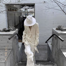 Women 100% Wool Felt Hats White Wide Brim Fedoras for Wedding Party Church Hats Pork Pie Fedora Hat Floppy Derby Triby Hats Base