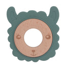 1PC Silicone Teether Baby Rudder Shape Wooden Teether Ring Kid Gift Food Grade Silicone Children&