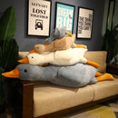 50-190cm Giant Duck Plush Toys Fluffy Sleep Pillow Cute Animal Stuffed Swan Goose Soft Dolls Floor Mat Kids Girls Birthday Gift
