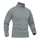 MAGCOMSEN Men's Army Combat Long Sleeve T Shirt Tactical Military Hunting 1/4 Zipper T-Shirt Outdoor Hiking Adventure Tee Shirts