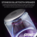 STOENGO 透明设计真无线立体声扬声器，带呼吸灯、TWS 蓝牙 5.0、TF 卡和 AUX 音频输入