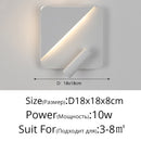 Modern LED Wall Lamp For Bedroom Bedside Study Indoor Round Iron Light Practical Luminaire Deco Maison Reading Lighting Fixtures