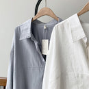 BGTEEVER Minimalist Loose White Shirts for Women Turn-down Collar Solid Female Shirts Tops 2020 Spring Summer Blouses
