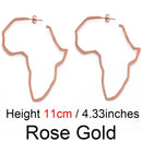 Anniyo African Map Big Earrings Exaggerate Larger Earring Stud Africa Ornaments Traditional Ethnic Hyperbole Jewelry