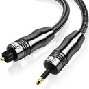 EMK 数字 Toslink 转 Mini Toslink 线 3.5mm SPDIF 光纤线 3.5 转光纤音频线适配器 适用于 Macbook 5米 10米