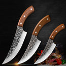 5" 6" 7" Chef Knife Forged Outdoor Hunting Knife Stainless Steel Kitchen Knife for Meat Bone Fish Fruit Vegetables Butcher Knife