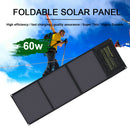 快充折叠式太阳能电池板 50W 60W 18V 双USB端口 直流端口太阳能充电器 适用于平板电脑 手机 笔记本电脑