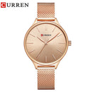 CURREN Women Watches Luxury Wrist watch relogio feminino Clock for Women Milanese Steel Lady Rose Gold Quartz Ladies Watch New