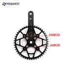 PROWHEEL 方孔牙盘 104BCD 170/175毫米曲柄 30/32/34/36/38/40/42/44/46/48/50/52T 窄宽齿片 山地自行车牙盘