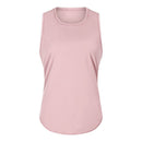 SHINBENE Back Mesh Patchwork Sport Vest Women Loose Fit Solid Yoga Fitness Vest Breathable O-neck Gym Athletic Tank Tops XS-XL