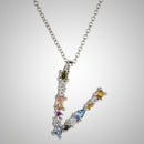ANDYWEN 925 Sterling Silver 26 Letters Gold Initial  A B Pendant Necklace Thin Long Chain Adjustable Mini P G CZ Jewelry