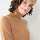 SuyaDream Woman Solid Wool Sweaters 100%Wool Turtleneck Plain Pullovers 2021 Fall Winter Bottoming Shirts Knitwear