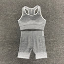 Women 2/3/5pcs Yoga Set Running Seamless Gym Workout Short Sleeve+Top Sport+Leggings+shorts+bra Fitness Suit Yoga Suit