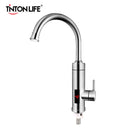 TINTON LIFE不锈钢电热水器温度显示厨房无水箱即热式热水龙头3000W