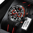 WISHDOIT 2021 New Fashion Diving Watch Men's Blue Top Brand Luxury Stainless Steel Waterproof Leisure Sports Quartz Men's Watch