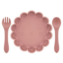 2020 New Arrivals Wholesales Manufacturer Nordic Portable Silicone Non-slip Flower Shape Bowl placemate Edible Baby Shower Gift
