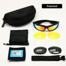 Polarized Ballistic Army Sunglasses Daisy One C6 Military Goggles Rx Insert 4 Lens Kit Men Combat War Game Tactical Glasses