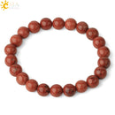 CSJA 8mm Natural Stones Strand Bracelets Single Color Round Beaded Healing Elastic Bracelet for Women Simple Trendy Jewelry G432