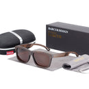 BARCUR Square Sunglasses Bamboo Women Brown Wood Sun glasses Men Polarized Vintage oculos de sol lunette de soleil femme